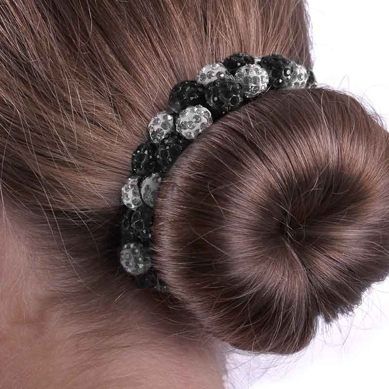 Chouchou Gloss Rhinestone Blanc/Noir