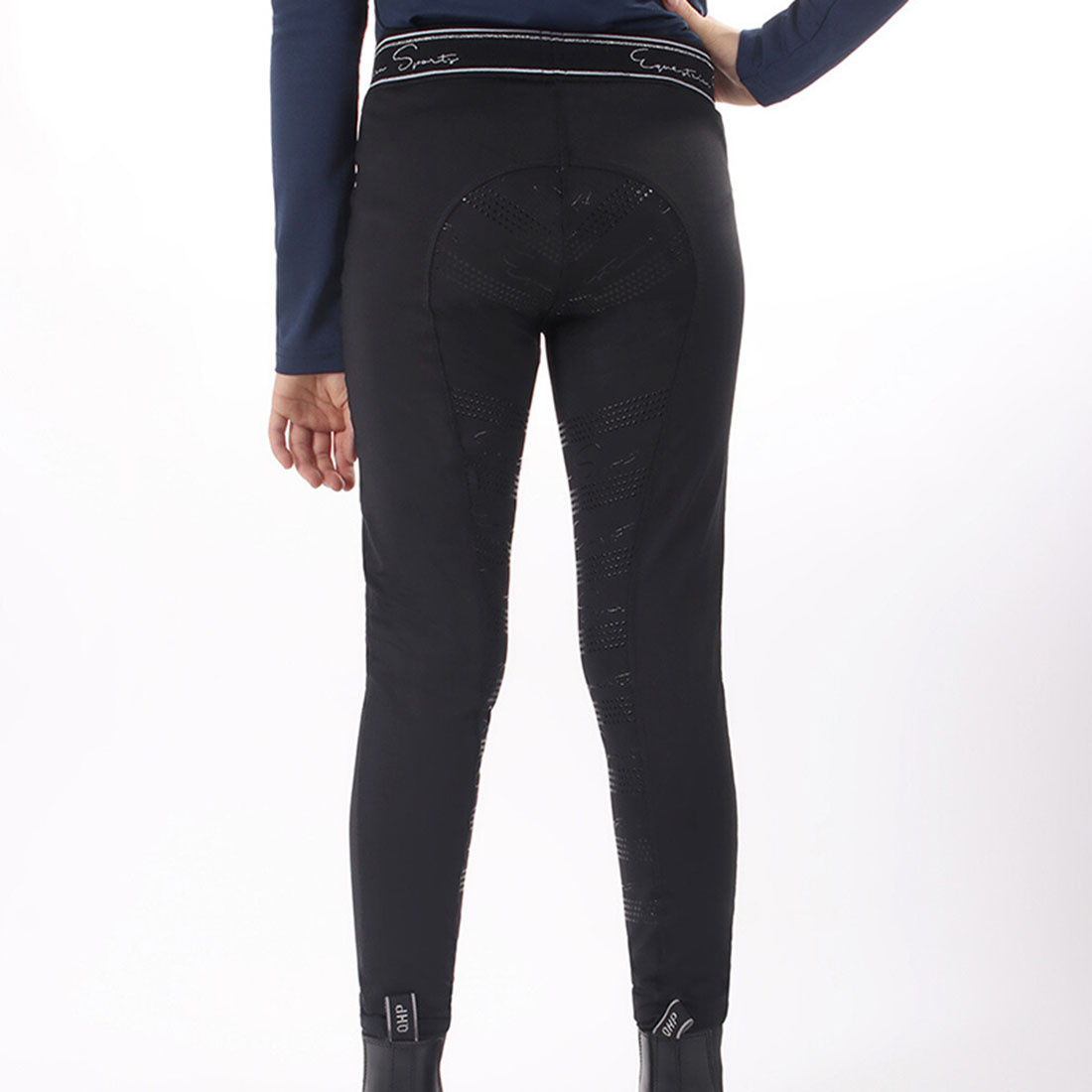 Collants d'équitation Enfants/Juniors Eden Helskodda Noir