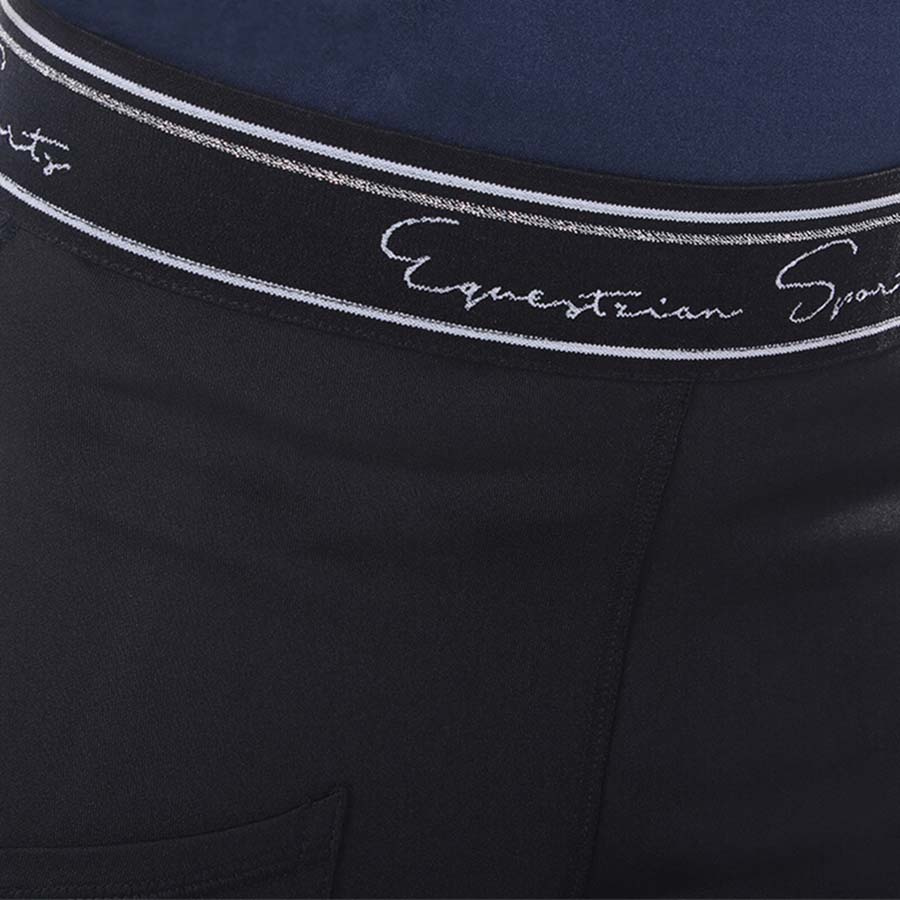 Collants d'équitation Enfants/Juniors Eden Helskodda Noir