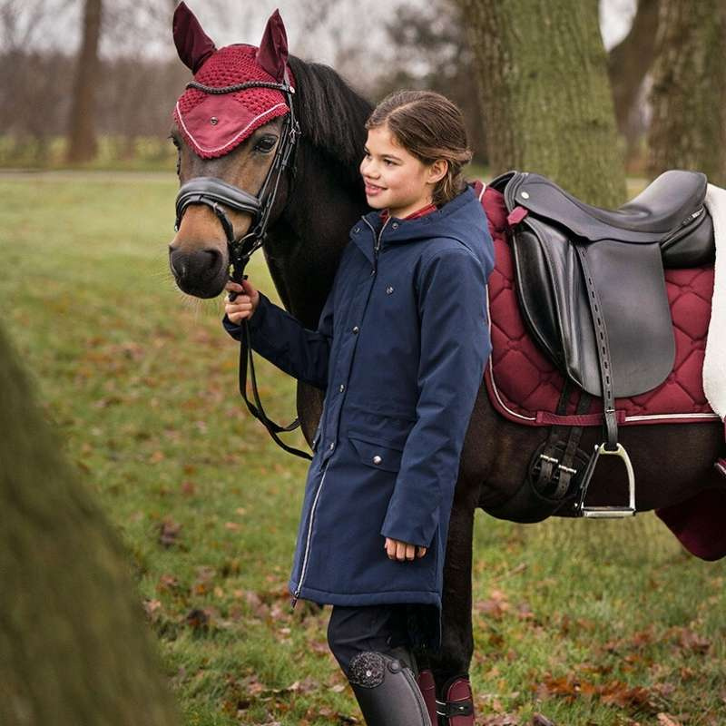 Parka d'équitation Enfant/Junior Linde Waterproof Bleu Marine