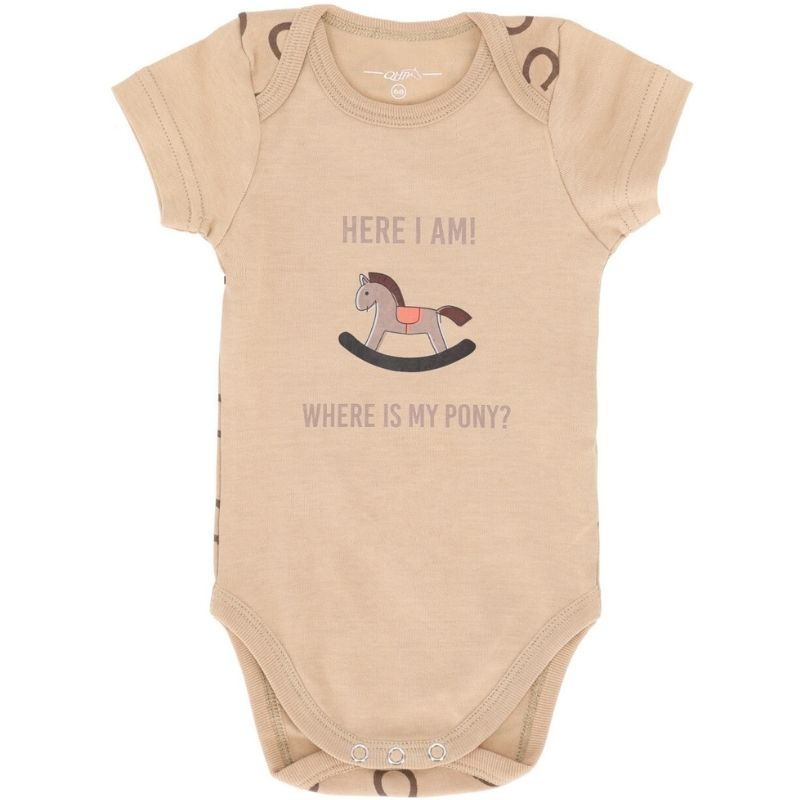 Body à manches courtes Bobby Beige