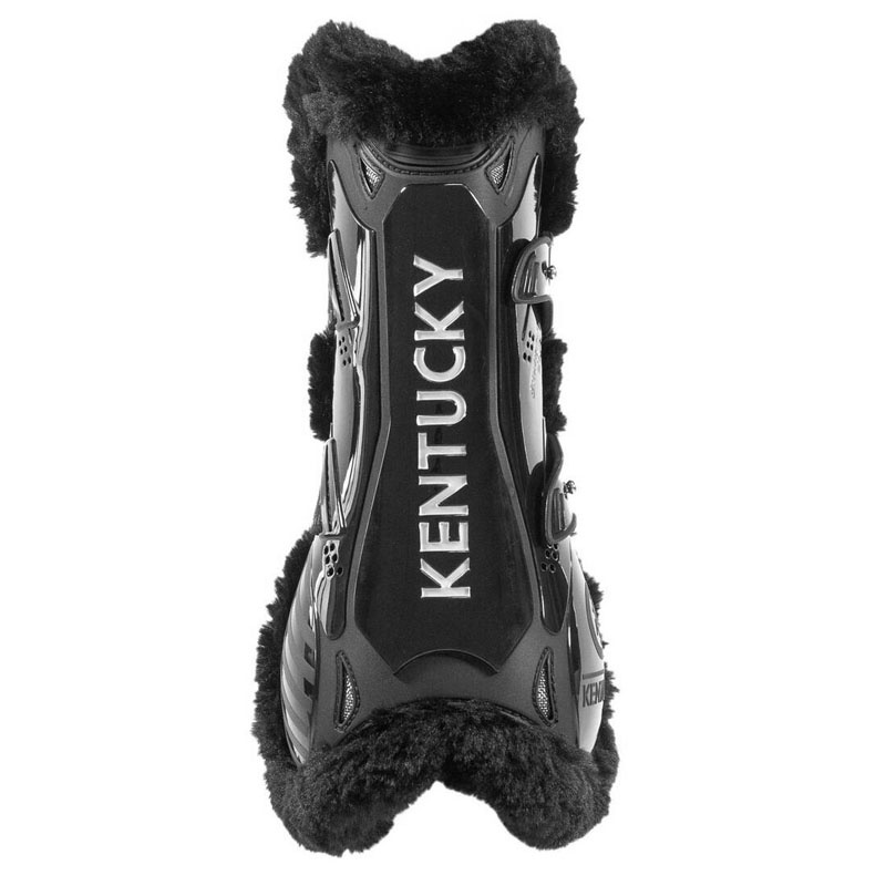 Guêtres ouvertes Vegan Sheepskin Bamboo Elastic Noir/Noir