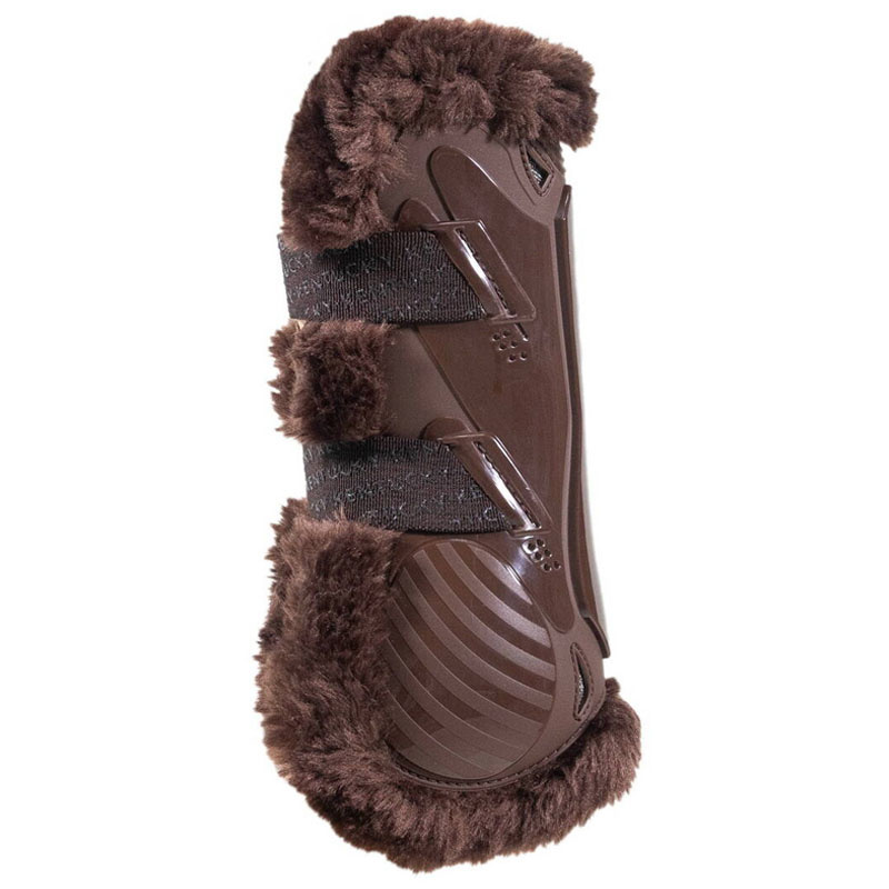 Guêtres ouvertes Vegan Sheepskin Bamboo Elastic Marron/Marron