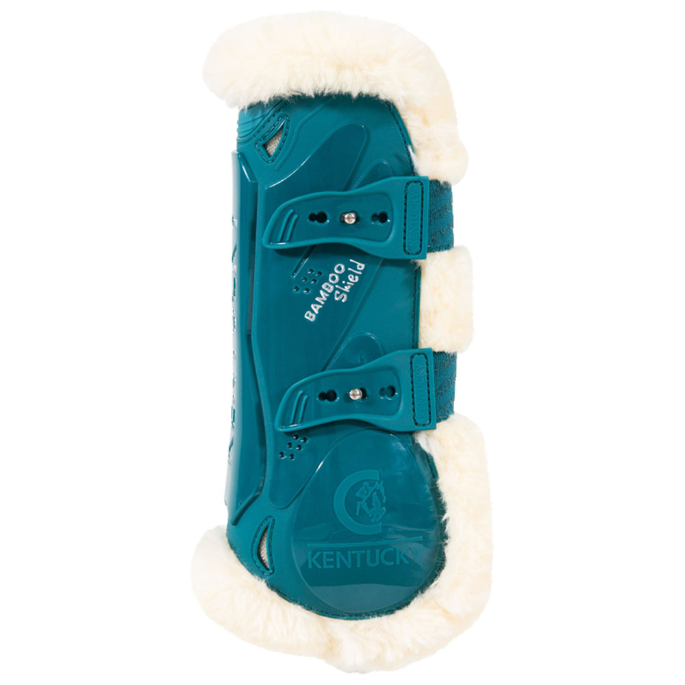 Guêtres ouvertes Vegan Sheepskin Bamboo Elastic Vert Émeraude