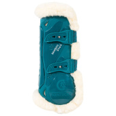Guêtres ouvertes Vegan Sheepskin Bamboo Elastic Vert Émeraude Guêtres ouvertes Vegan Sheepskin Bamboo Elastic Vert Émeraude