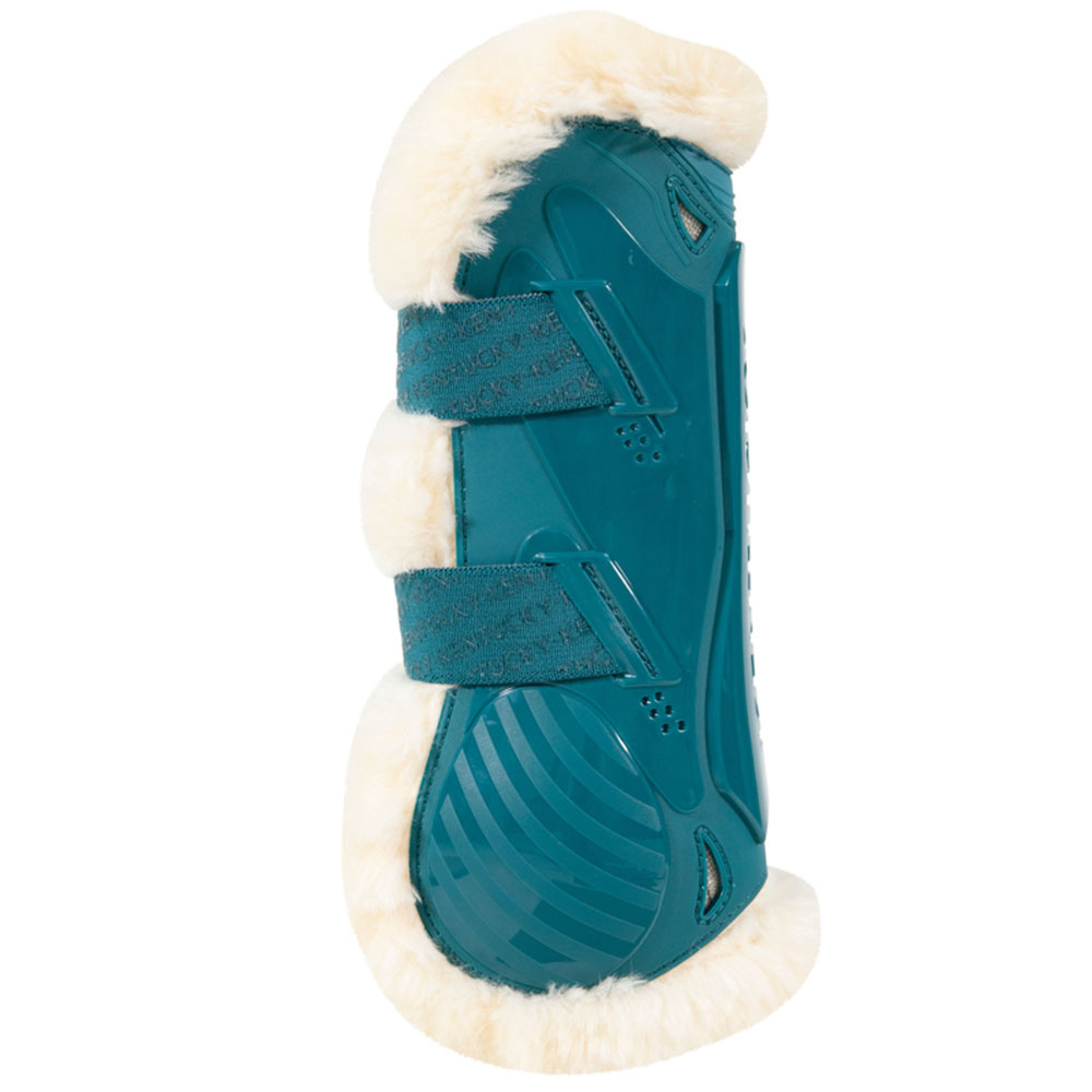 Guêtres ouvertes Vegan Sheepskin Bamboo Elastic Vert Émeraude