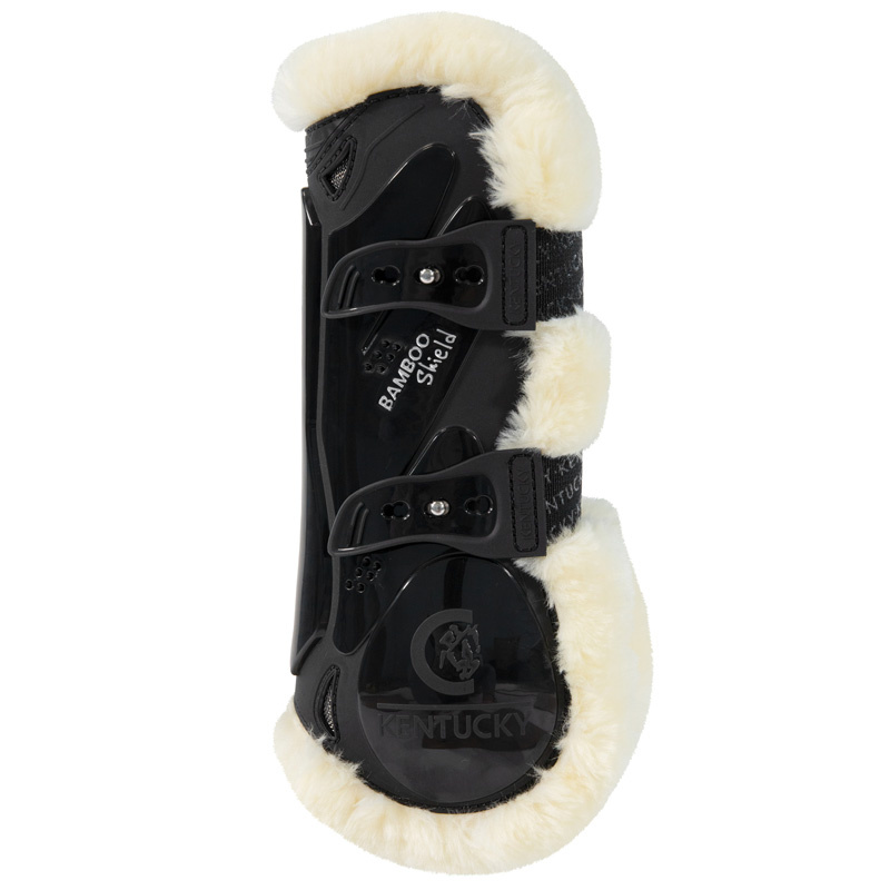 Guêtres ouvertes en Peau de Mouton et Bambou Noir