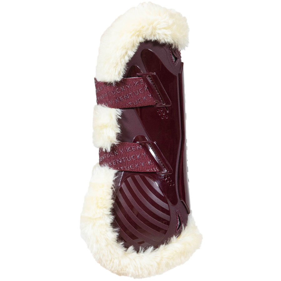 Guêtres ouvertes Vegan Sheepskin Bamboo Elastic Bordeaux