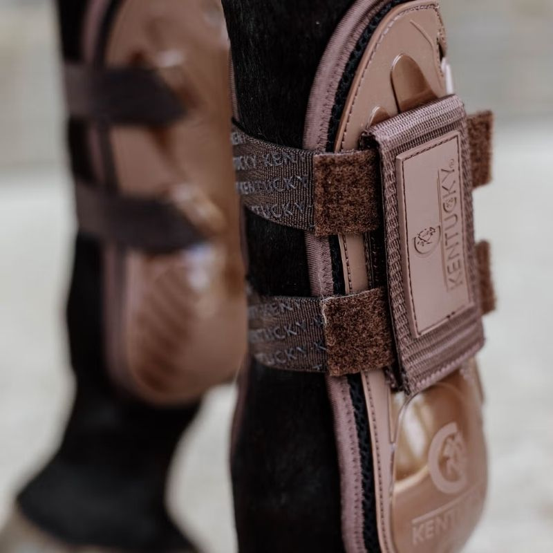 Guêtres ouvertes Velcro Marron