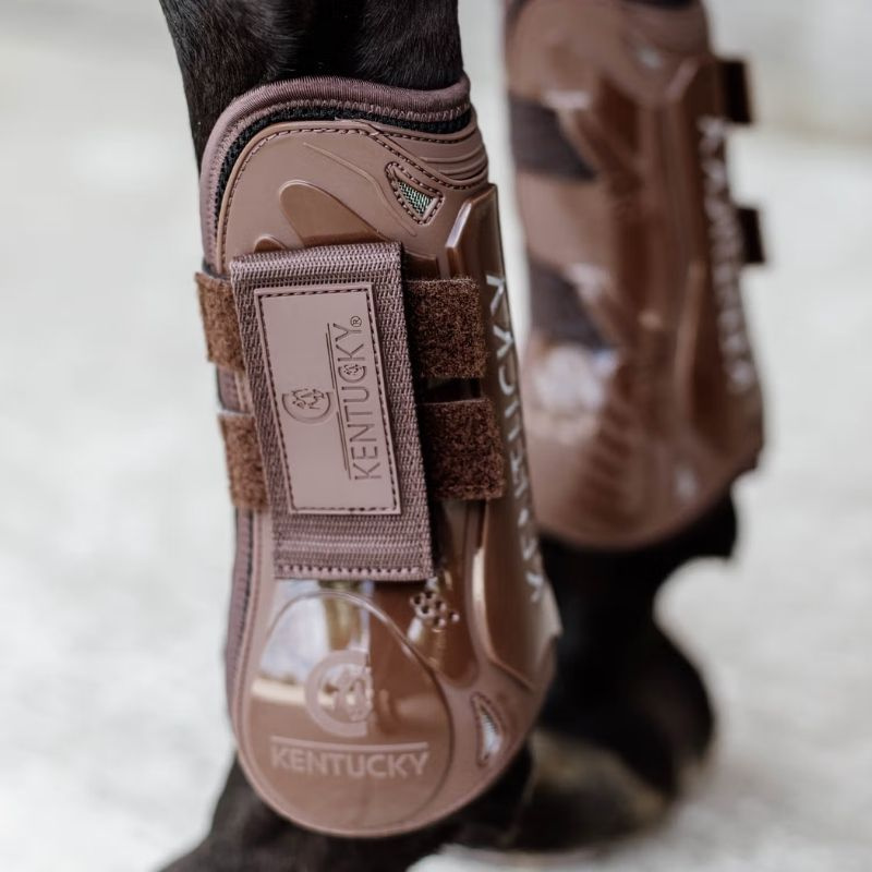 Guêtres ouvertes Velcro Marron