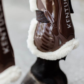 Guêtres ouvertes Vegan Sheepskin Velcro Marron Guêtres ouvertes Vegan Sheepskin Velcro Marron