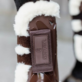 Guêtres ouvertes Vegan Sheepskin Velcro Marron Guêtres ouvertes Vegan Sheepskin Velcro Marron