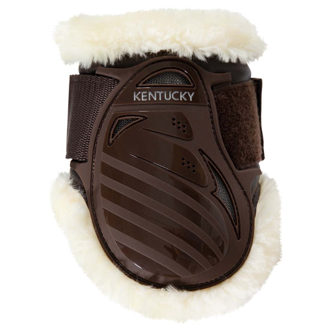 Guêtres en peau de mouton pour jeune cheval Shield Marron