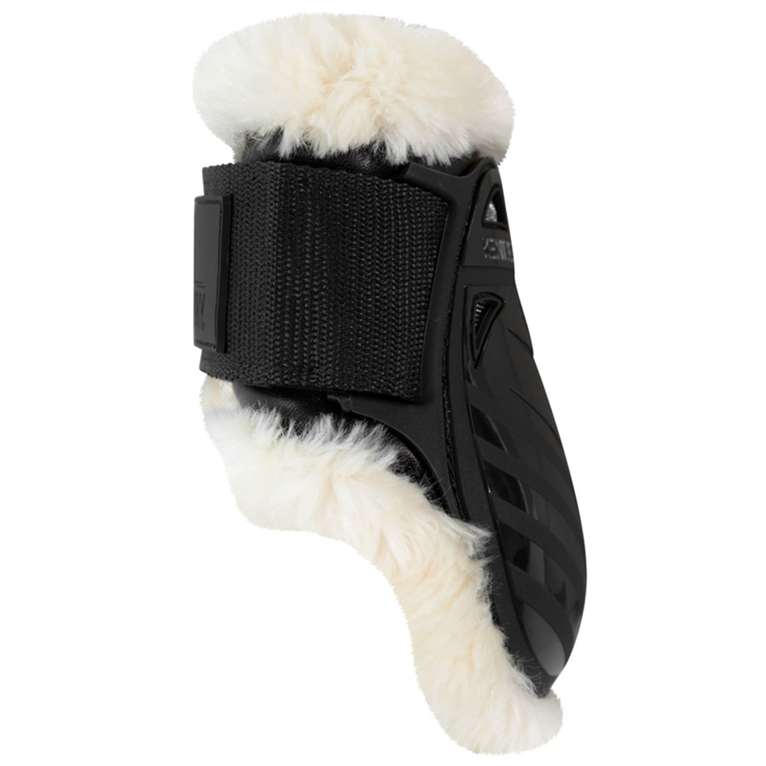 Guêtres en peau de mouton pour jeune cheval Shield Noir