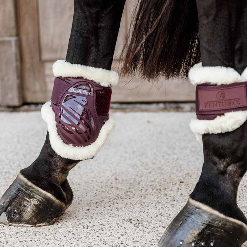 Protège-boulets Young Vegan Sheepskin Bordeaux