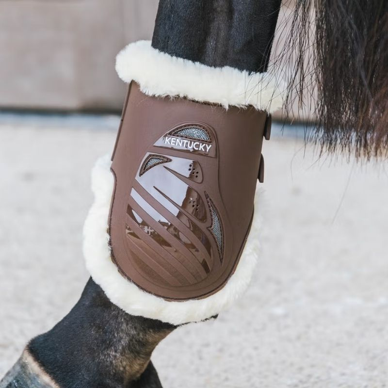 Protège-boulets Elastic Vegan Sheepskin Marron