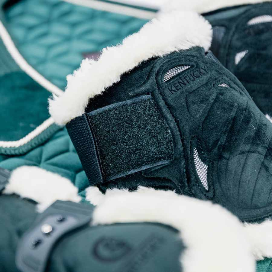 Protège-boulets Young Vegan Sheepskin Velvet Vert Foncé