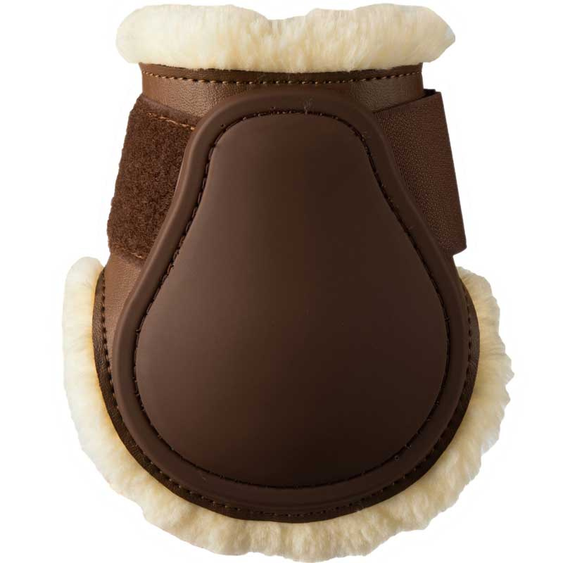 Guêtres en peau de mouton pour jeune cheval Marron