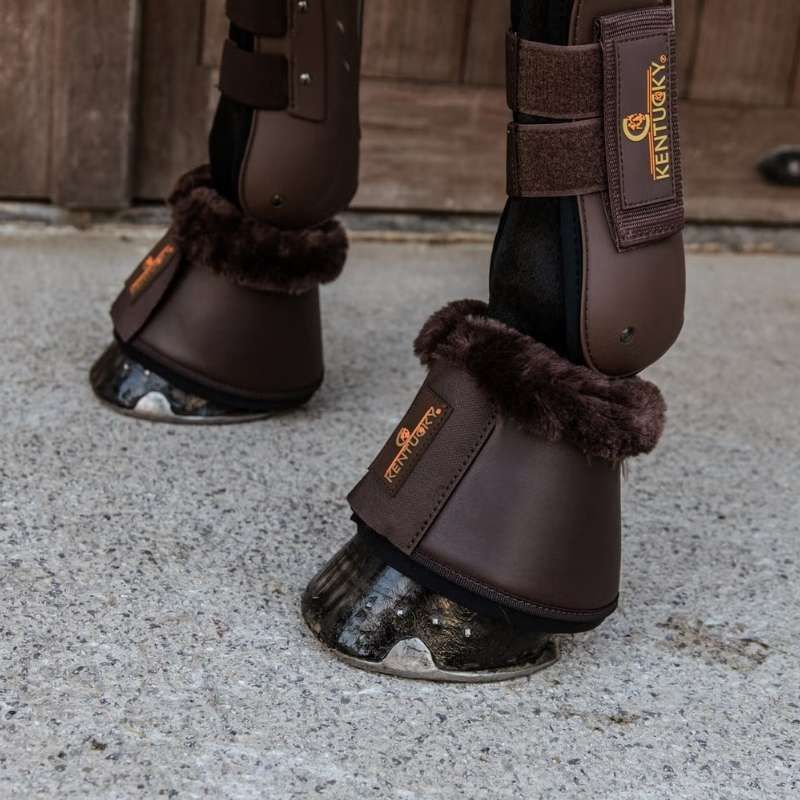 Cloches en Simili Cuir Peau de Mouton Marron 