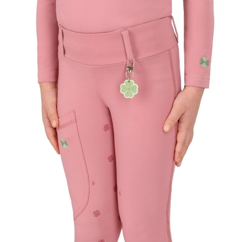 Collant d'équitation Enfant/Junior Lucky Start Full Grip Rose