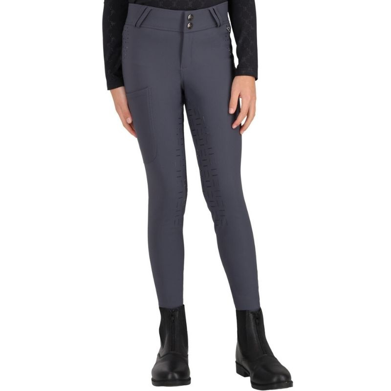 Culotte d'équitation Enfant/Junior Livora Full Grip Gris