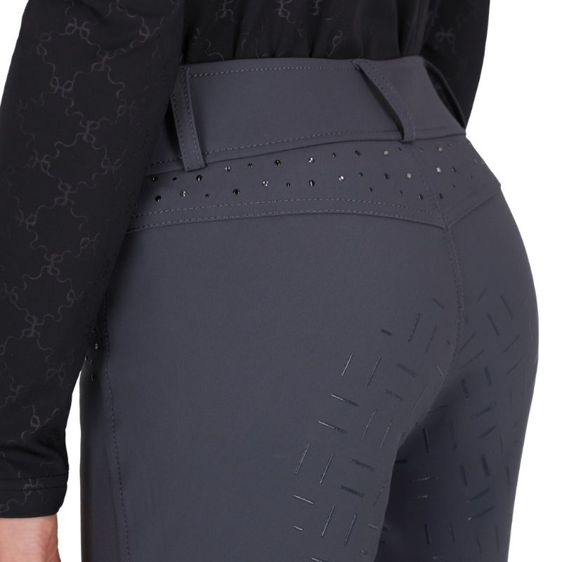 Culotte d'équitation Enfant/Junior Livora Full Grip Gris