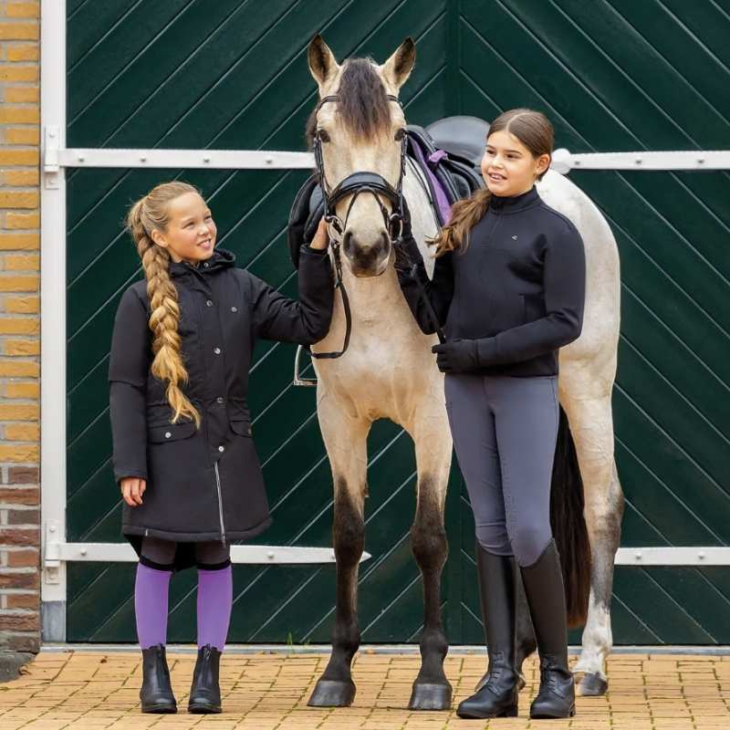 Culotte d'équitation Enfant/Junior Livora Full Grip Gris