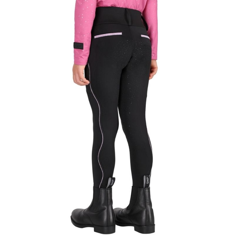 Collant d'équitation d'hiver Enfant/Junior Isalyn Full Grip Noir