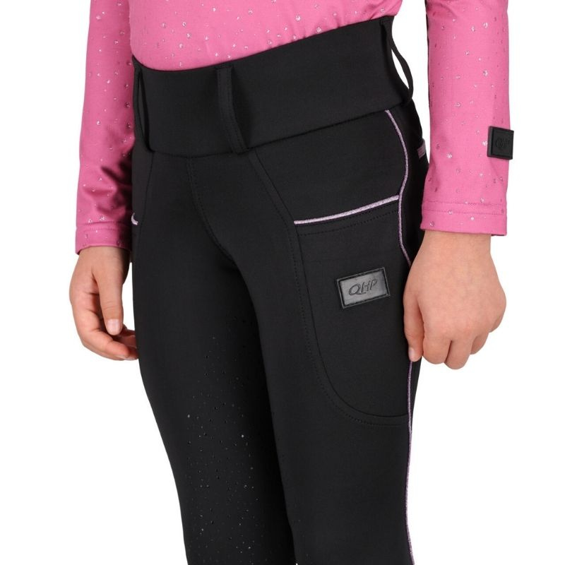 Collant d'équitation d'hiver Enfant/Junior Isalyn Full Grip Noir