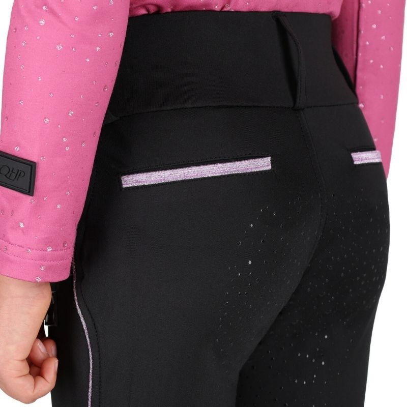 Collant d'équitation d'hiver Enfant/Junior Isalyn Full Grip Noir