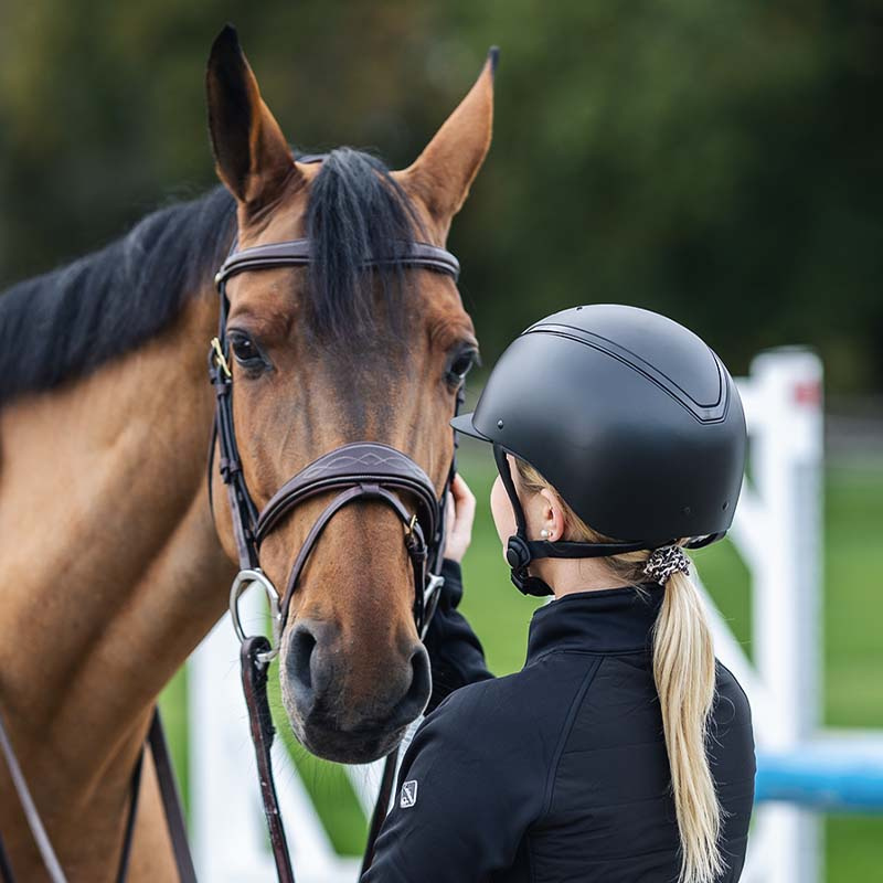 Casque d'équitation Kylo Mat Noir/Noir