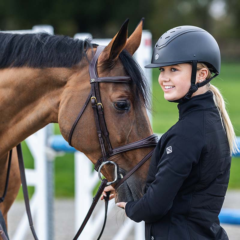 Casque d'équitation Kylo Mat Noir/Noir