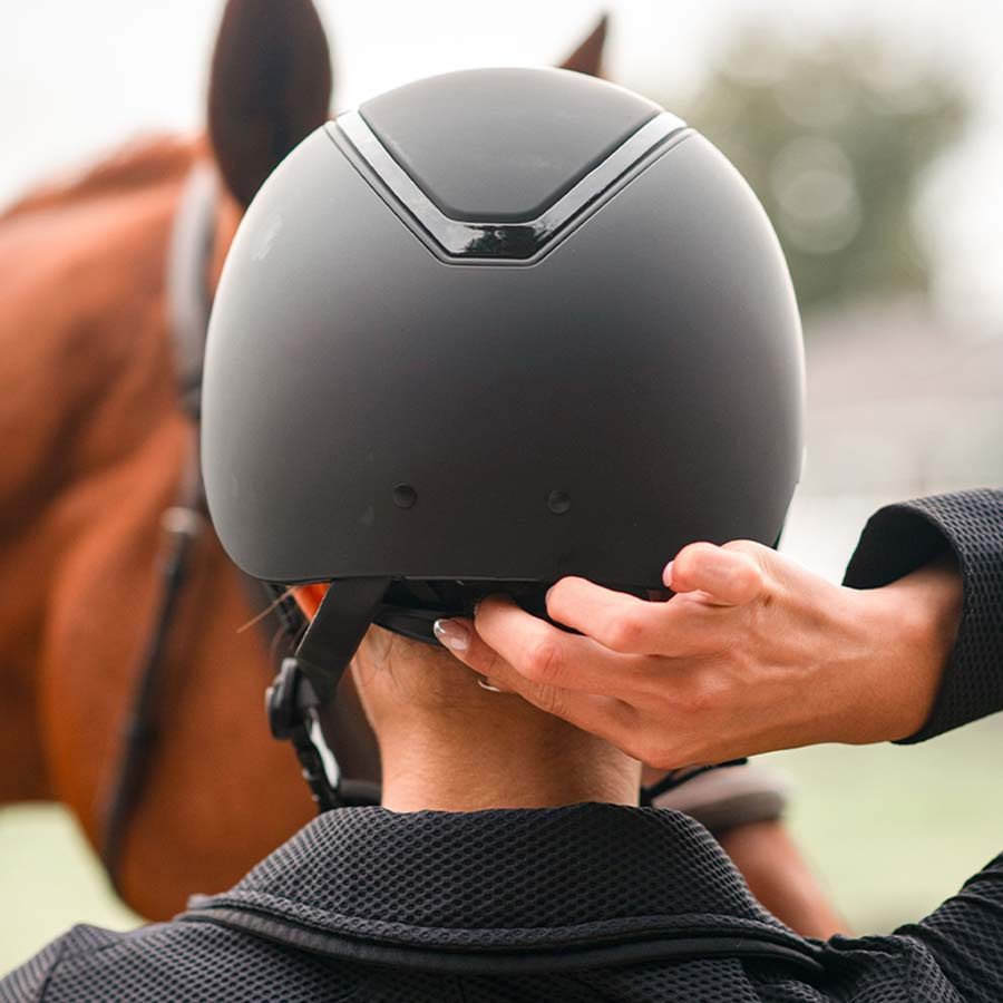 Casque d'équitation Kylo Mat Visière Noir/Noir