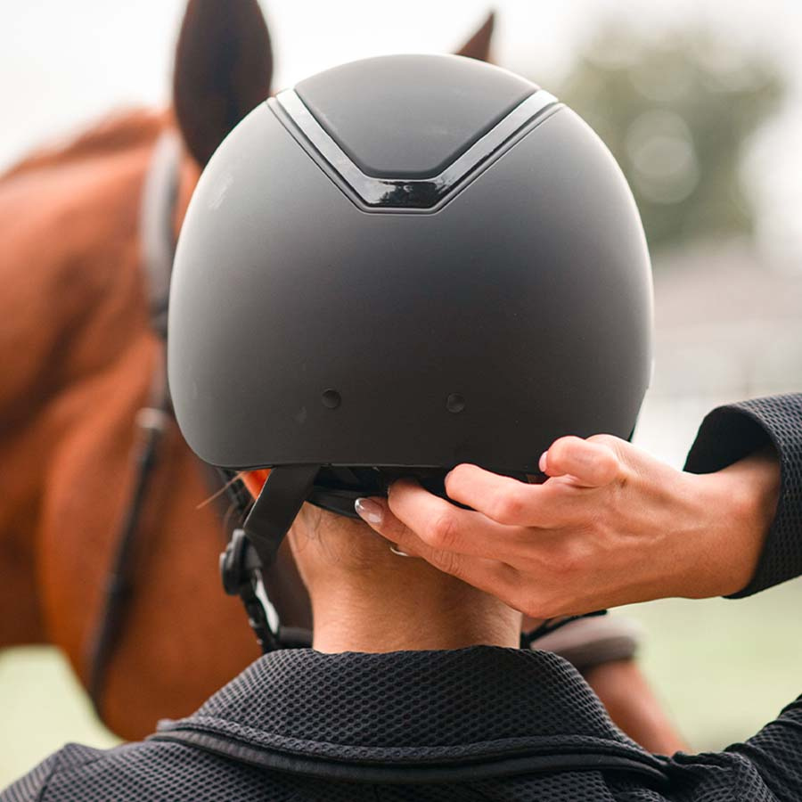 Casque d'équitation MIPS Kylo Mat Visière Noir/Noir