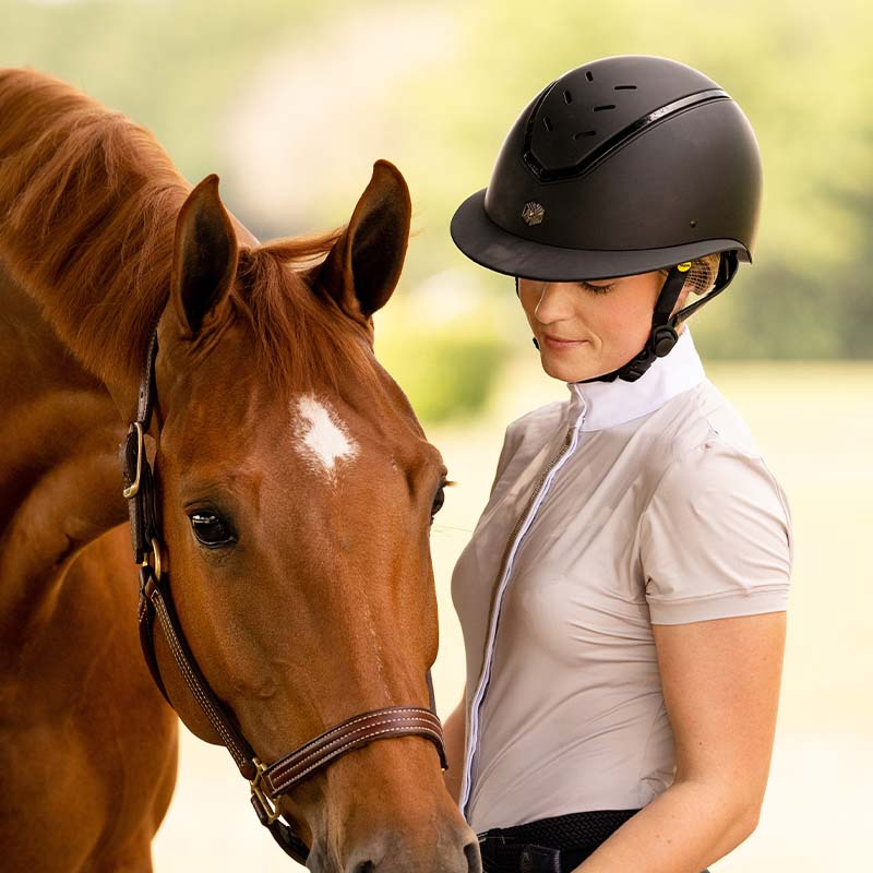 Casque d'équitation MIPS Kylo Mat Visière Noir/Noir