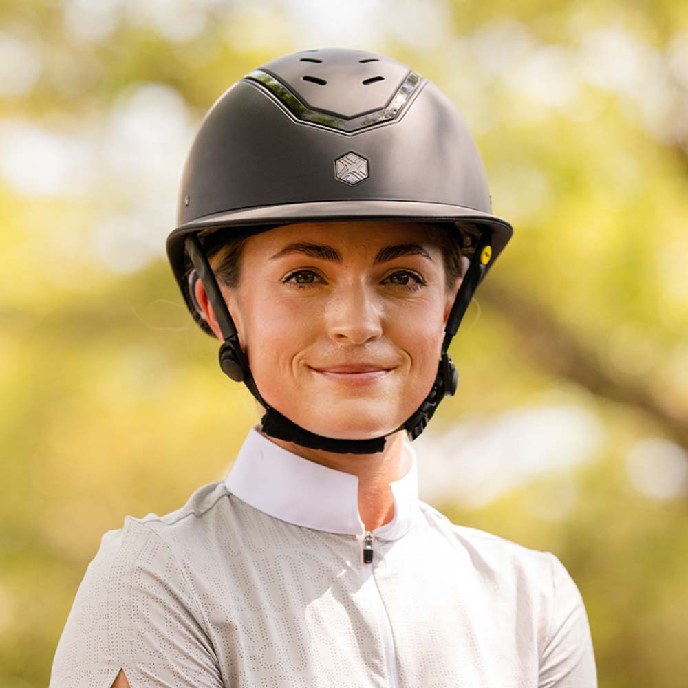 Casque d'équitation MIPS Kylo Mat Visière Noir/Noir