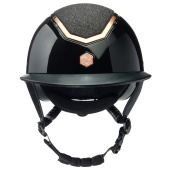 Casque d'équitation Kylo Gloss Pailleté Visière Noir/Rose doré Casque d'équitation Kylo Gloss Pailleté Visière Noir/Rose doré