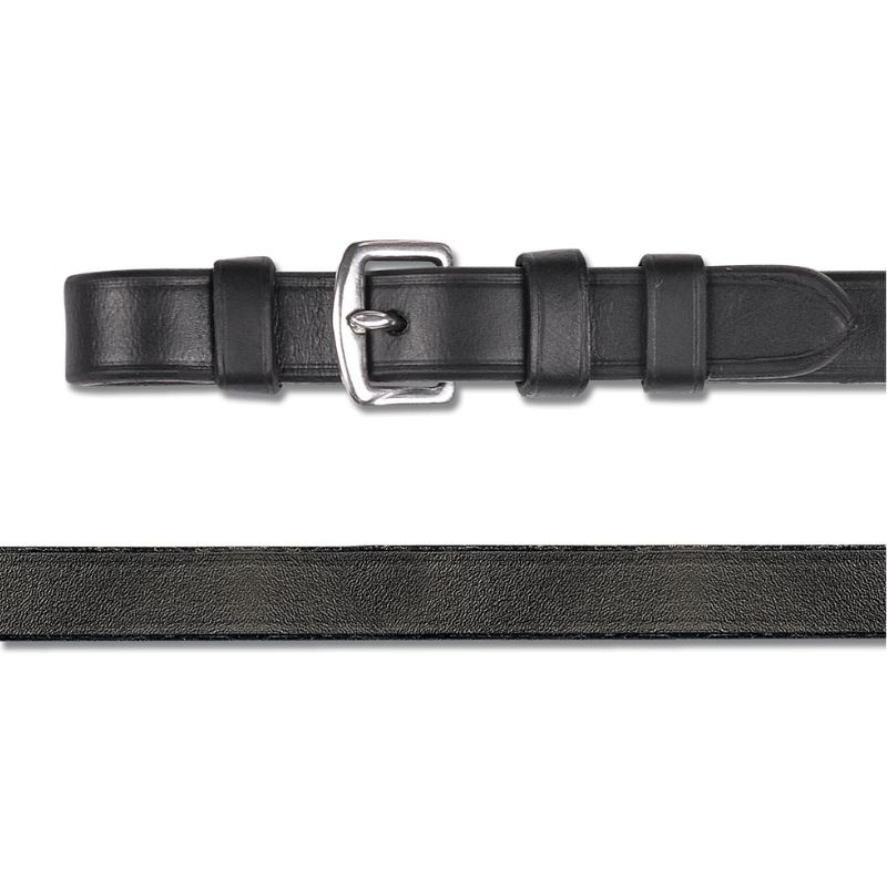Rênes de bride Leather 12mm Buckles Noir