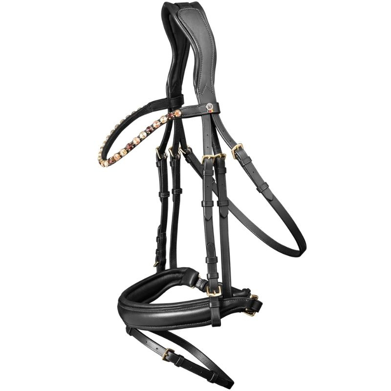 Bridon de dressage X-Line Goldheart Noir