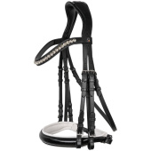 Bride de dressage Evermore X-Line Noir/Blanc Bride de dressage Evermore X-Line Noir/Blanc