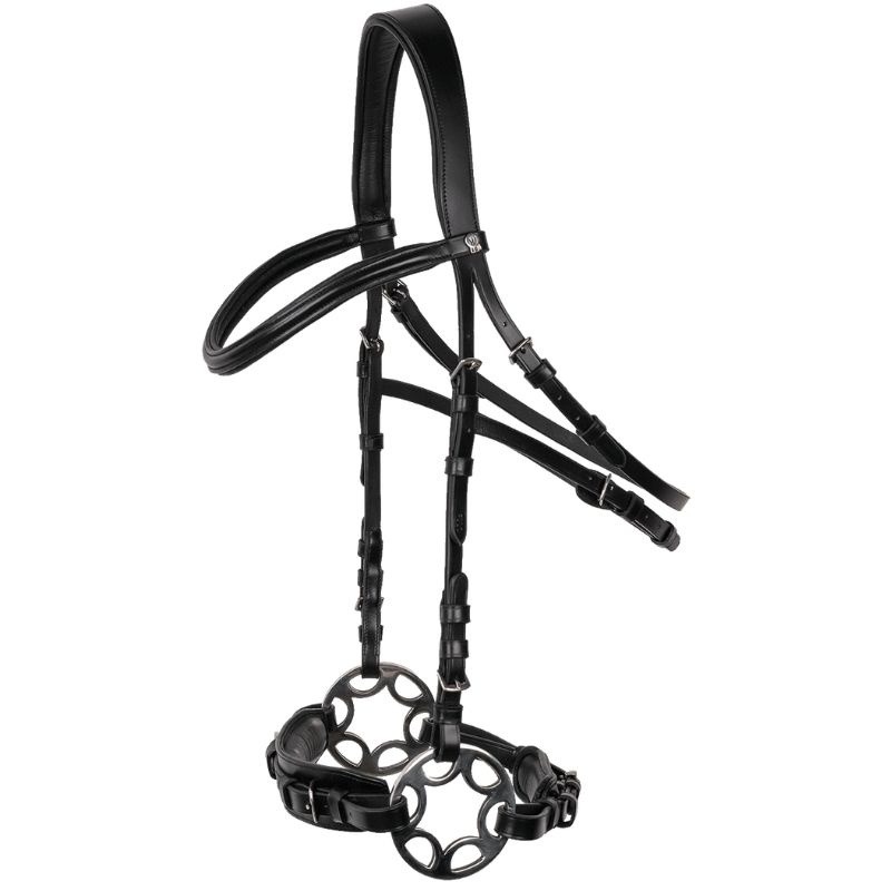 Bride hackamore Sensitive X-Line Noir