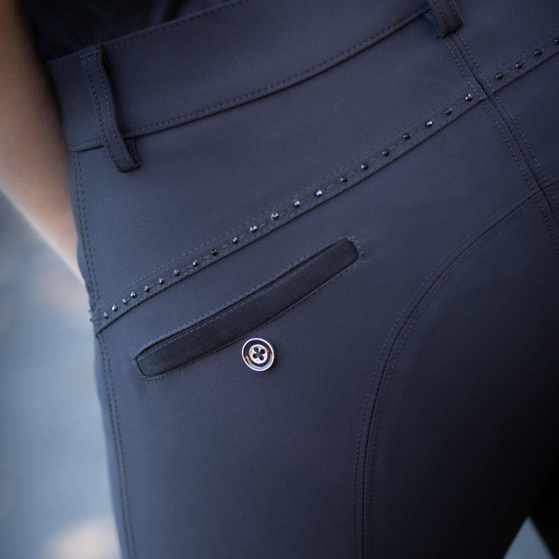 Pantalons d'équitation Safir Super-X High Knee Grip Bleu Marine