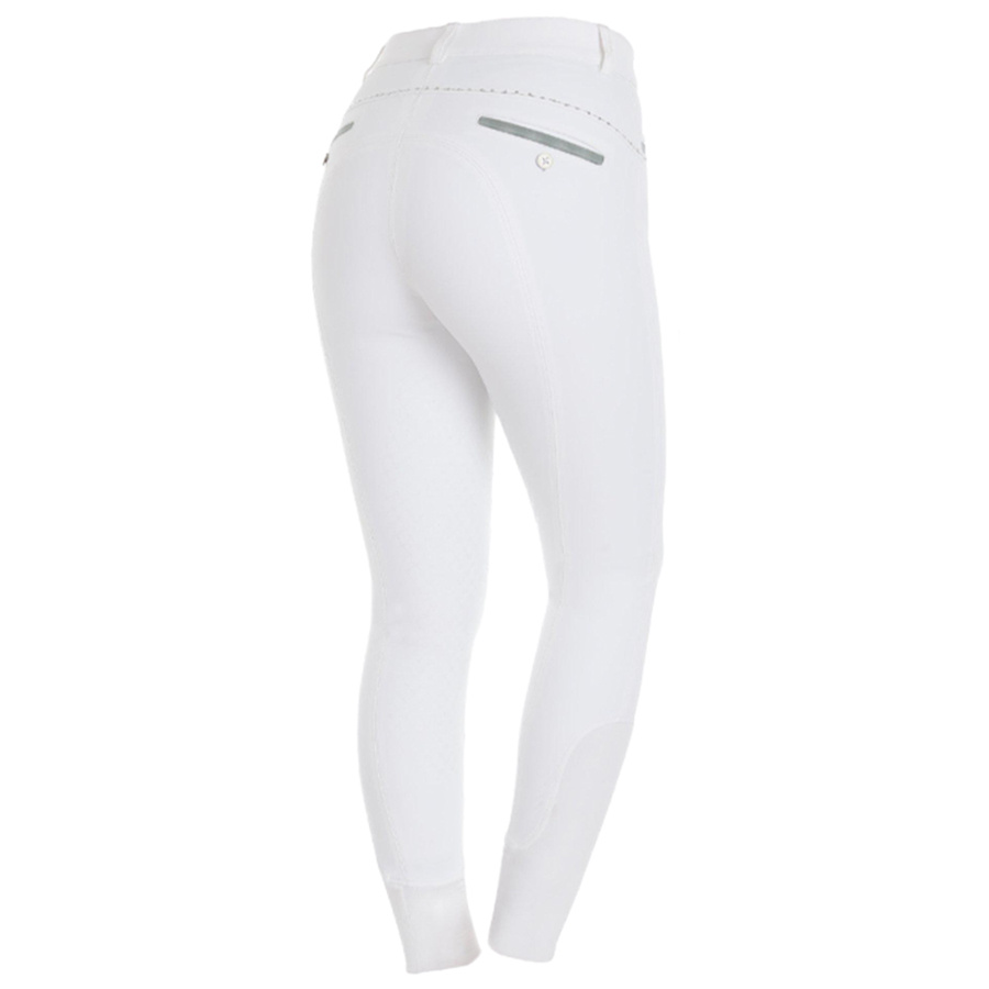 Pantalons d'équitation Safir Super-X High Knee Grip Blanc