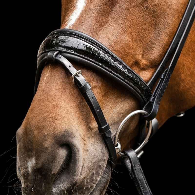 Bridon de dressage Magic Croco S-Line Noir