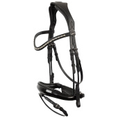Bridon anatomique Comfort Fit Double Anatomical avec rênes Noir Bridon anatomique Comfort Fit Double Anatomical avec rênes Noir