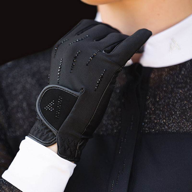 Gants d'équitation Technical Luminous Noir