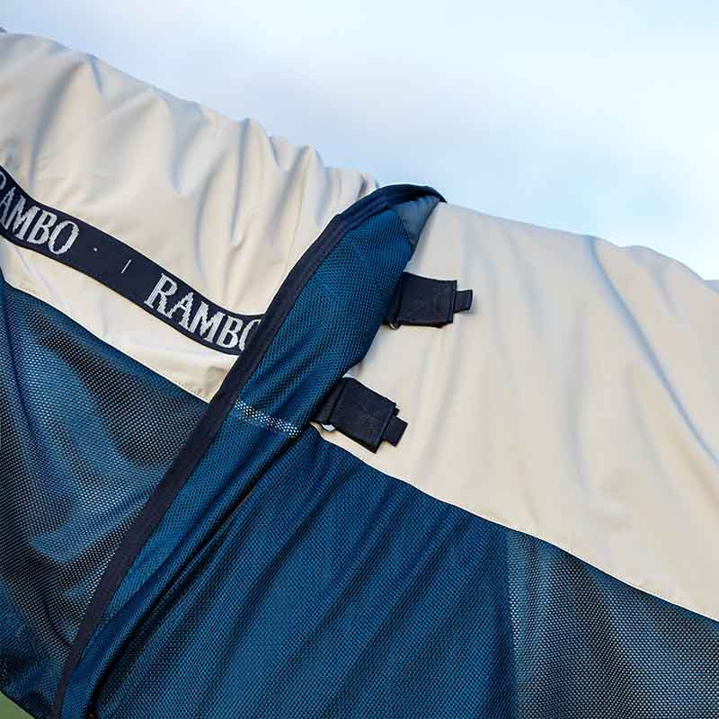 Couverture imperméable et anti-mouches de la série d'été Rambo Marine/Grise