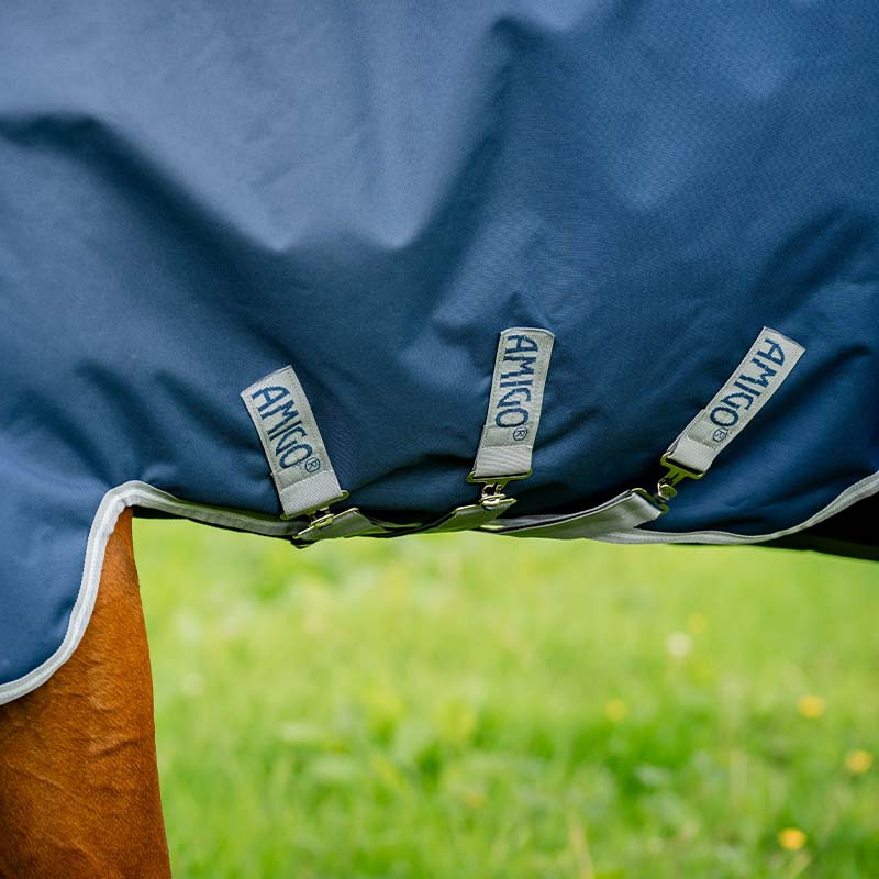 Couverture d'hiver avec Capuche Amigo Bravo 12 Plus 250g Bleu Marine/Gris