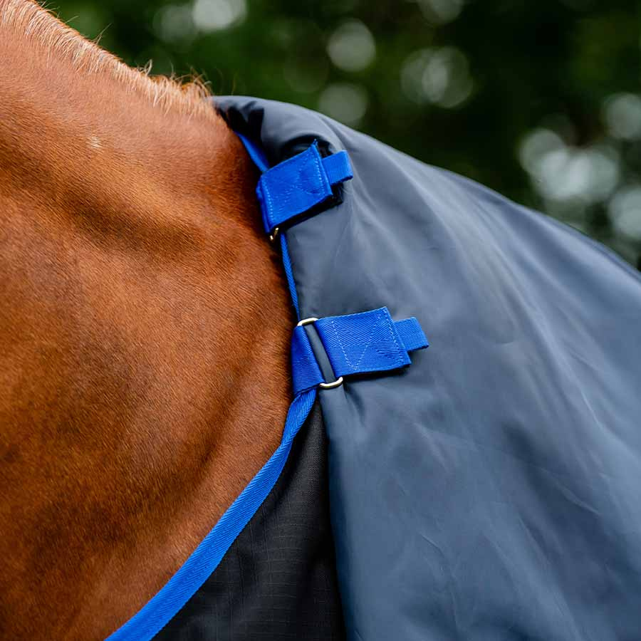Couverture de pré avec Capuche Amigo Ripstop 900 Plus 100g Noir/Bleu