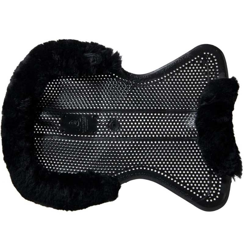 Tapis de Gel en Peau de Mouton Noir